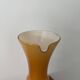 Vintage amber opaline vase retro mid-century glassware