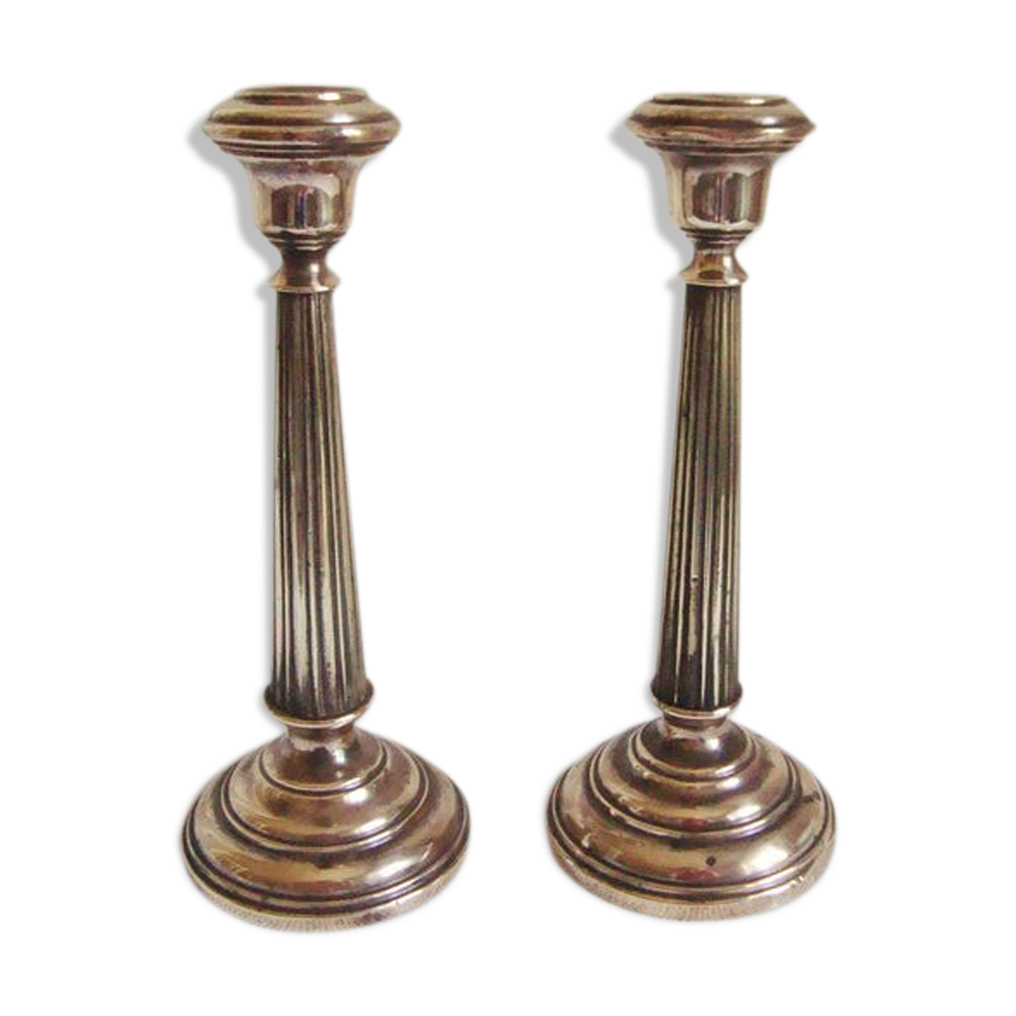 Pair of very old brass candlesticks