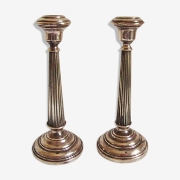 Pair of very old brass candlesticks