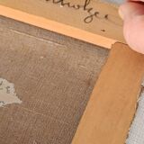 Canvas painting of a bouquet of flowers.