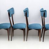 Ico & Luisa Parisi Rare Set of Six Mid-century Modern Velvet Dining Chairs