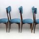 Ico & Luisa Parisi Rare Set of Six Mid-century Modern Velvet Dining Chairs