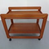 Large teak bar cart from Tarm Stole Møbelfabrik, Denmark, 1960s.