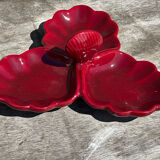 Bordeaux Trilobed Ceramic Cup from the 1950s Shell Shape