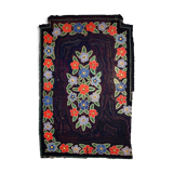 Old American Carpet Hooked handmade 103cm x 166cm 1920s, 1C677