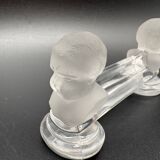 12 Baccarat crystal knife holders, Houdon model, 19th century.