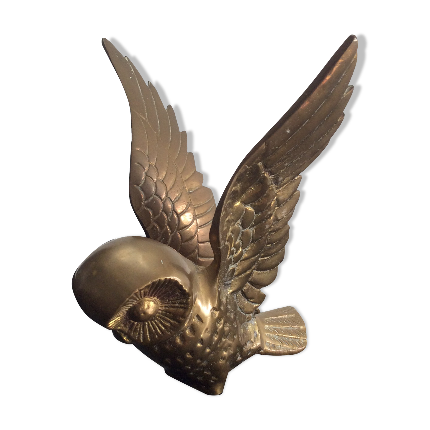 Vintage bronze owl