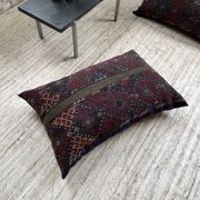 Pair of vintage XXL Kilim cushions