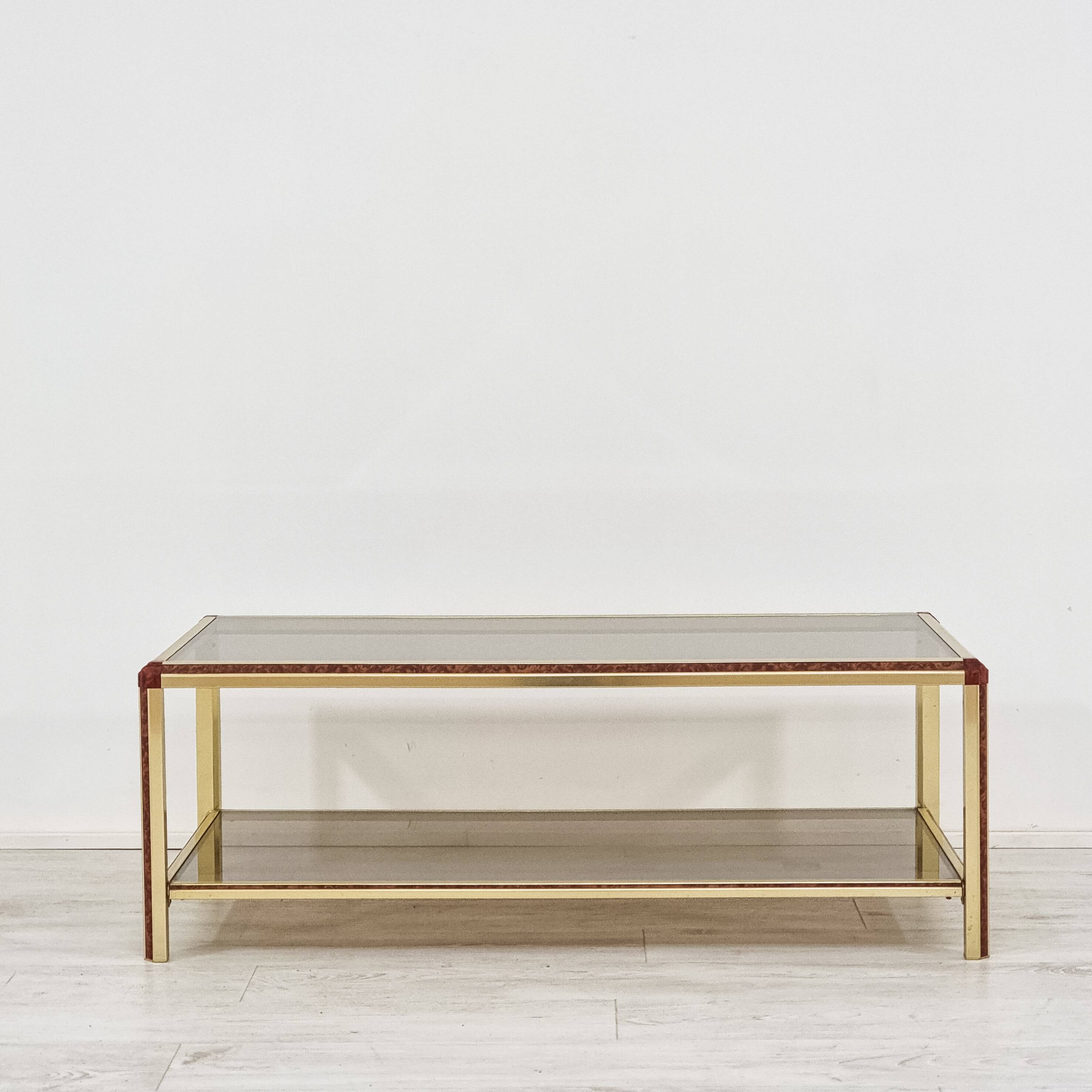 1980s smoked glass coffee table
