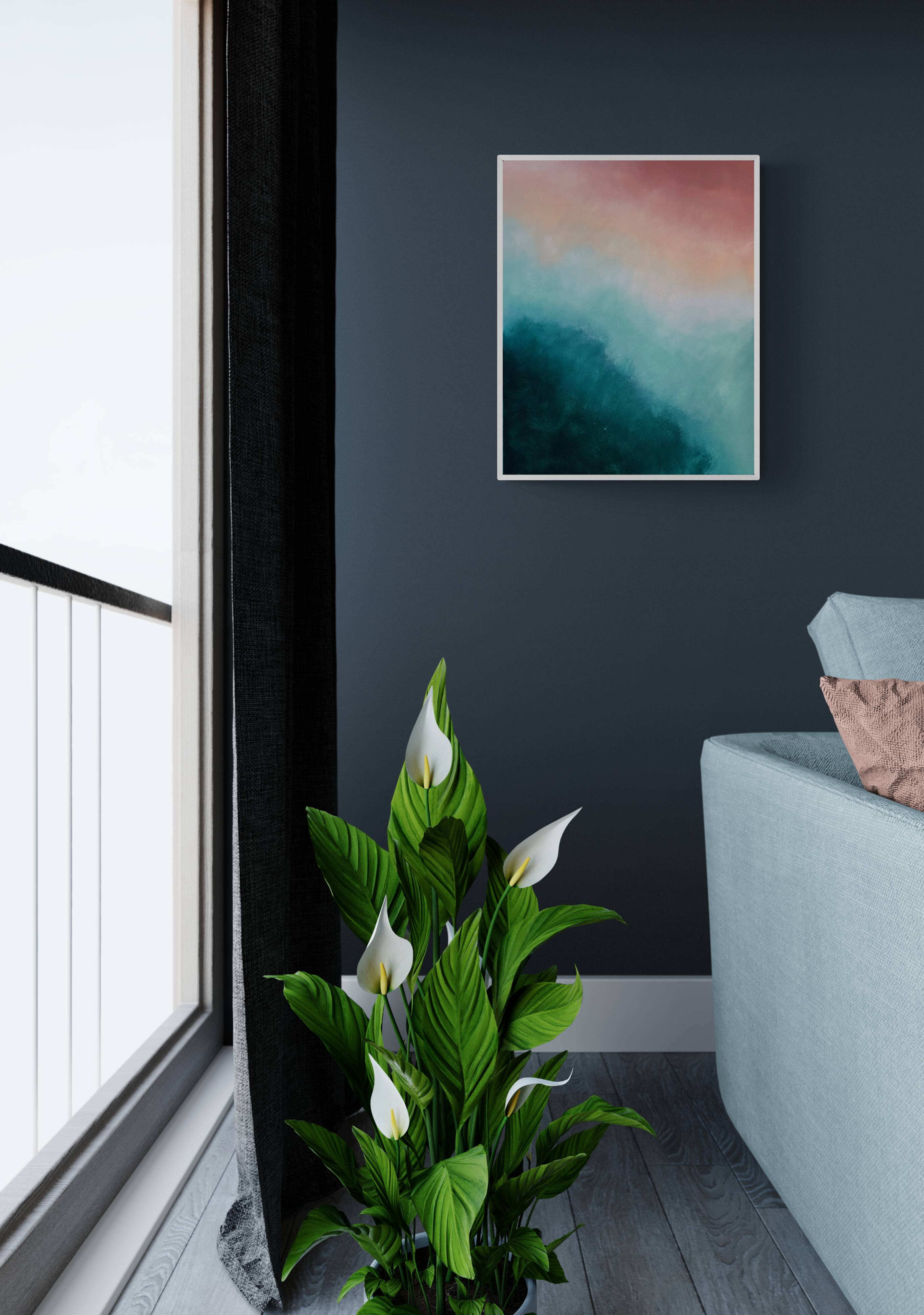 Sunset Grove - Original work, acrylic on canvas of 40x50cm