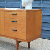Uniflex-teak-leather sideboard