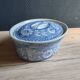 Oval Vintage Terrine in Blue and White Porcelain, Casserole with Lid
