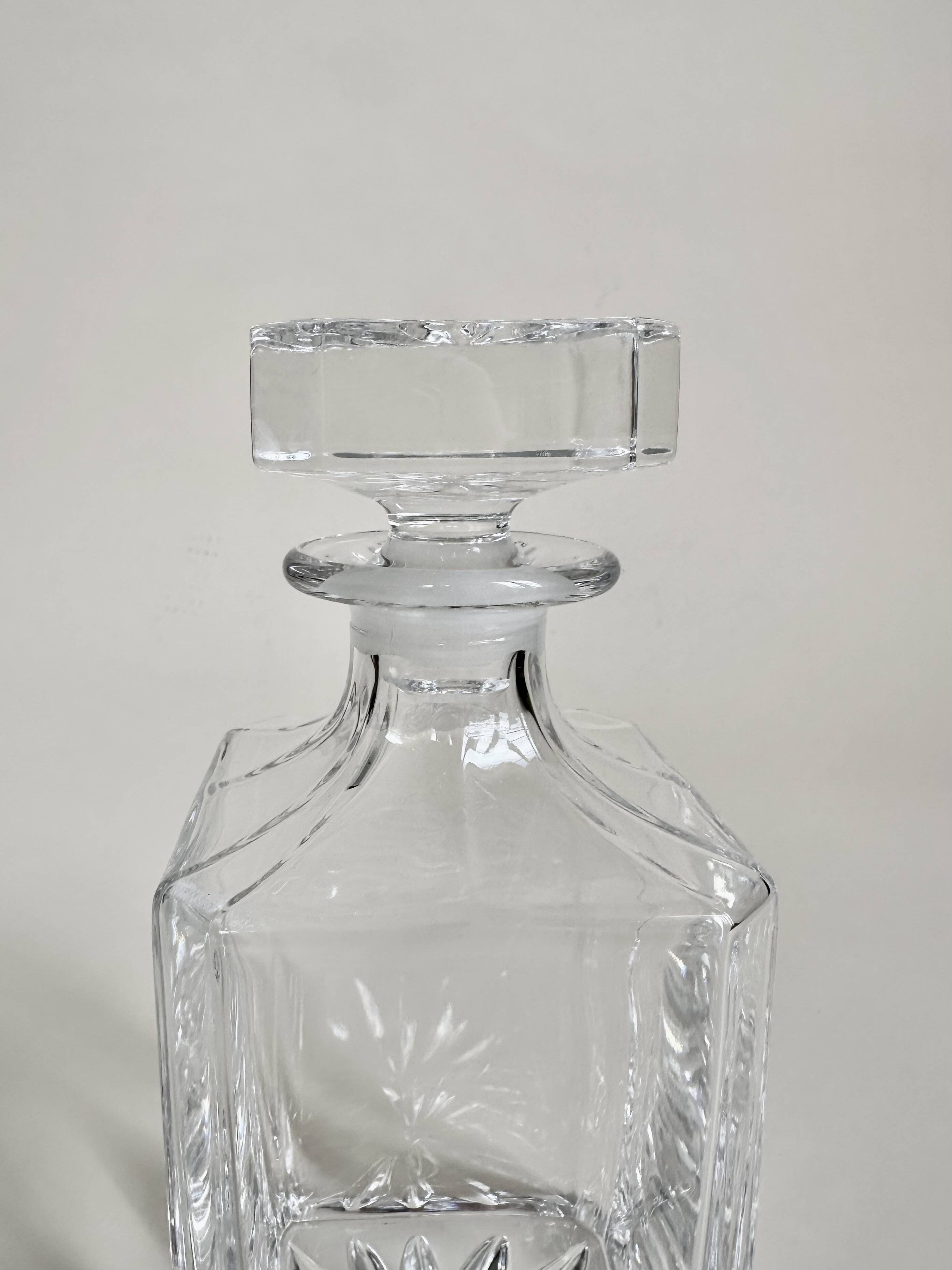 Cut crystal whisky carafe