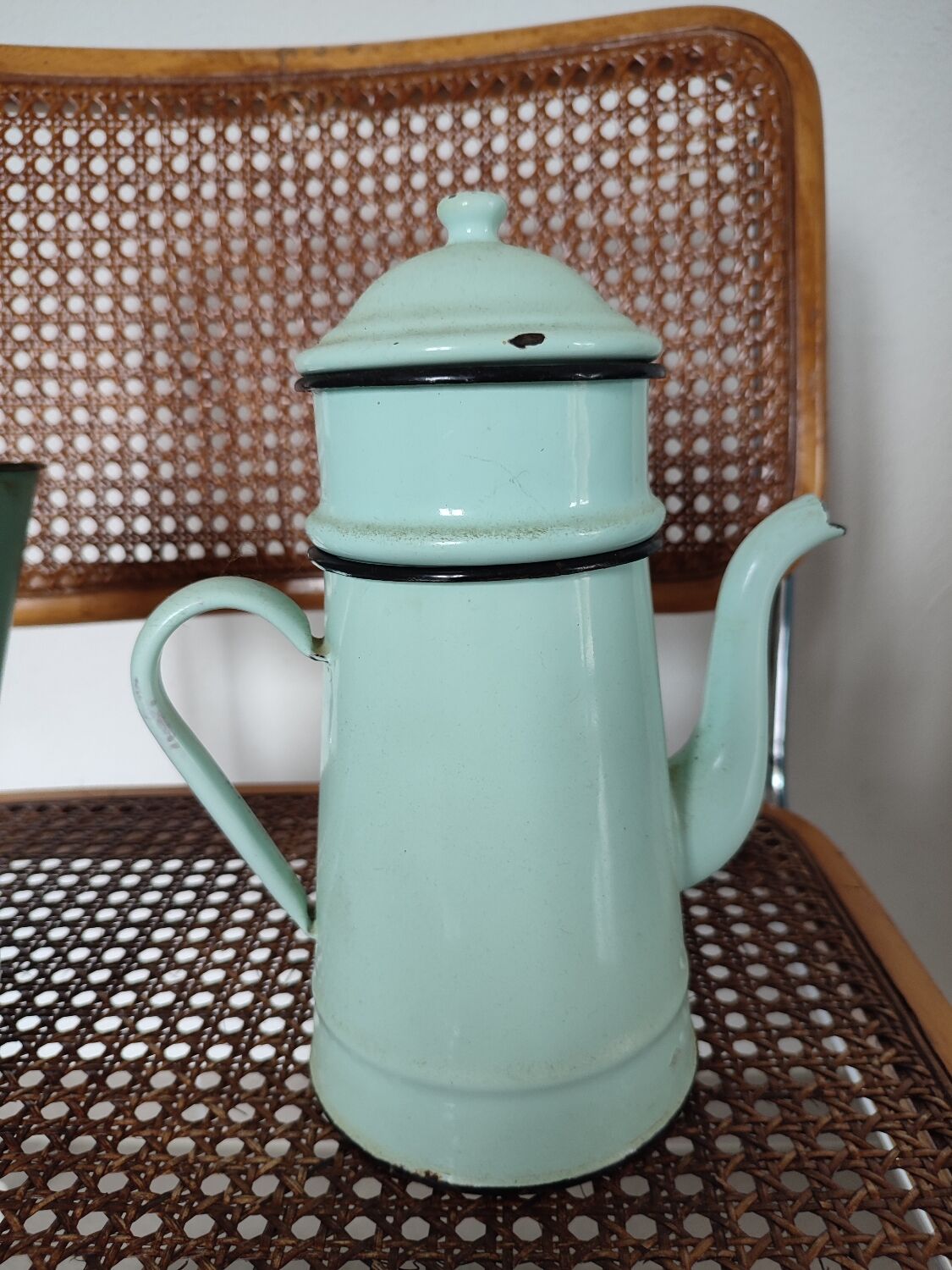 Vintage enamel coffee pots
