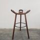 Brutalist bar stool "Marbella" in solid oak