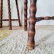 Wooden tripod stools - pair of turned leg bedside tables