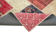 Handmade anatolian overdyed 204 cm x 296 cm multicolor patchwork carpet
