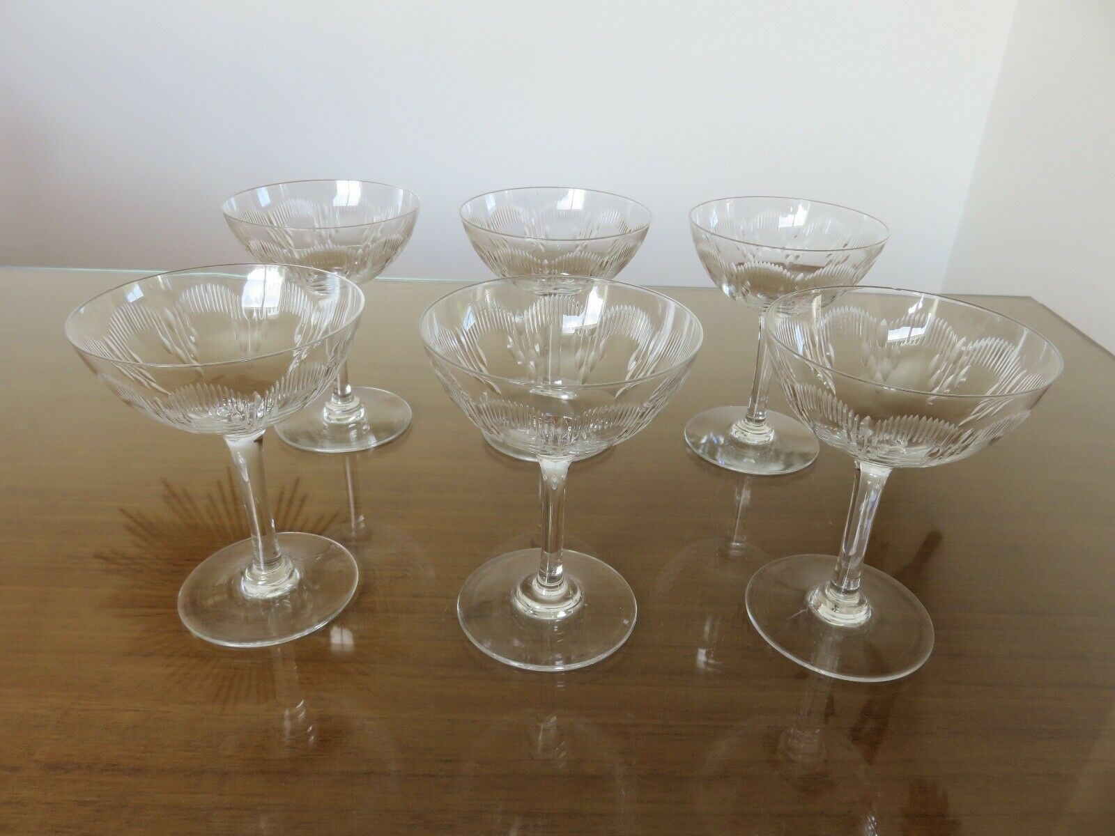 6 Baccarat champagne glasses "Molière" model