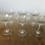 6 Baccarat champagne glasses "Molière" model