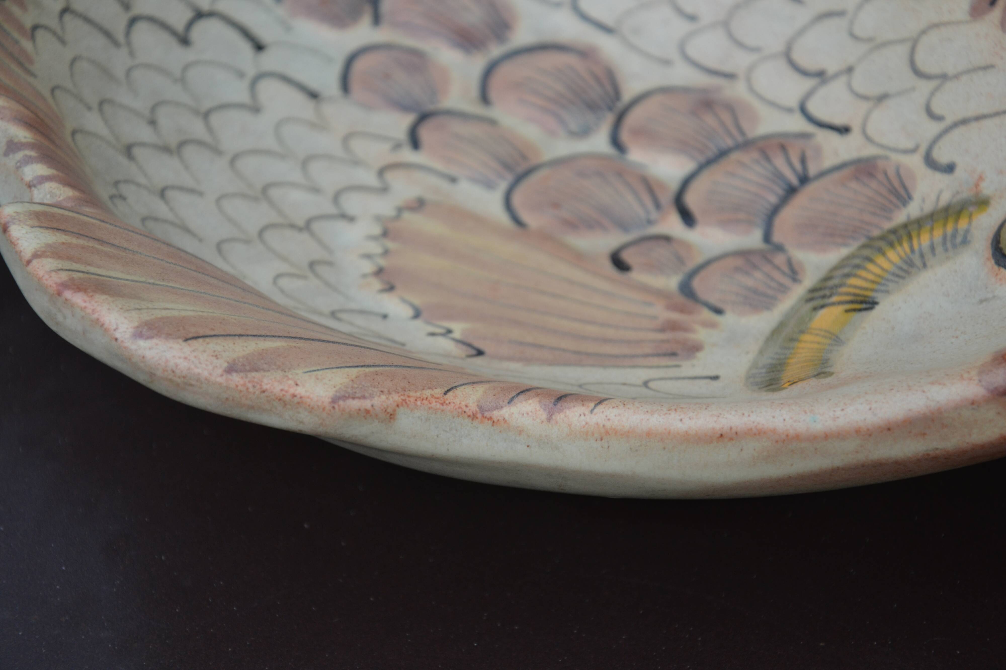 Large ceramic fish dish/bowl from Vallauris.