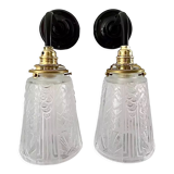 Pair of art deco wall lights