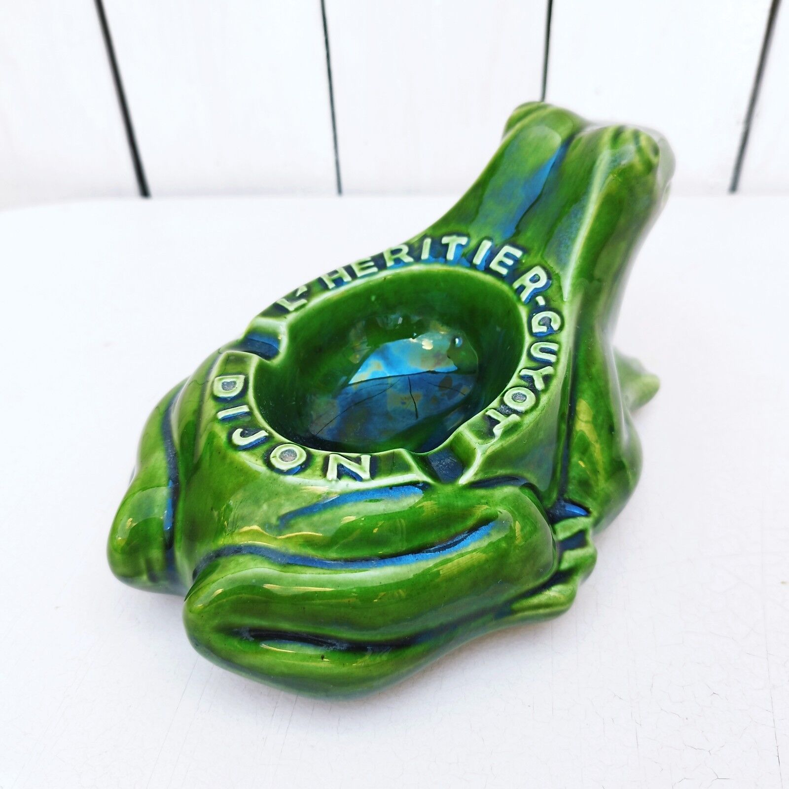 Frog advertising ashtray Héritier Guyot