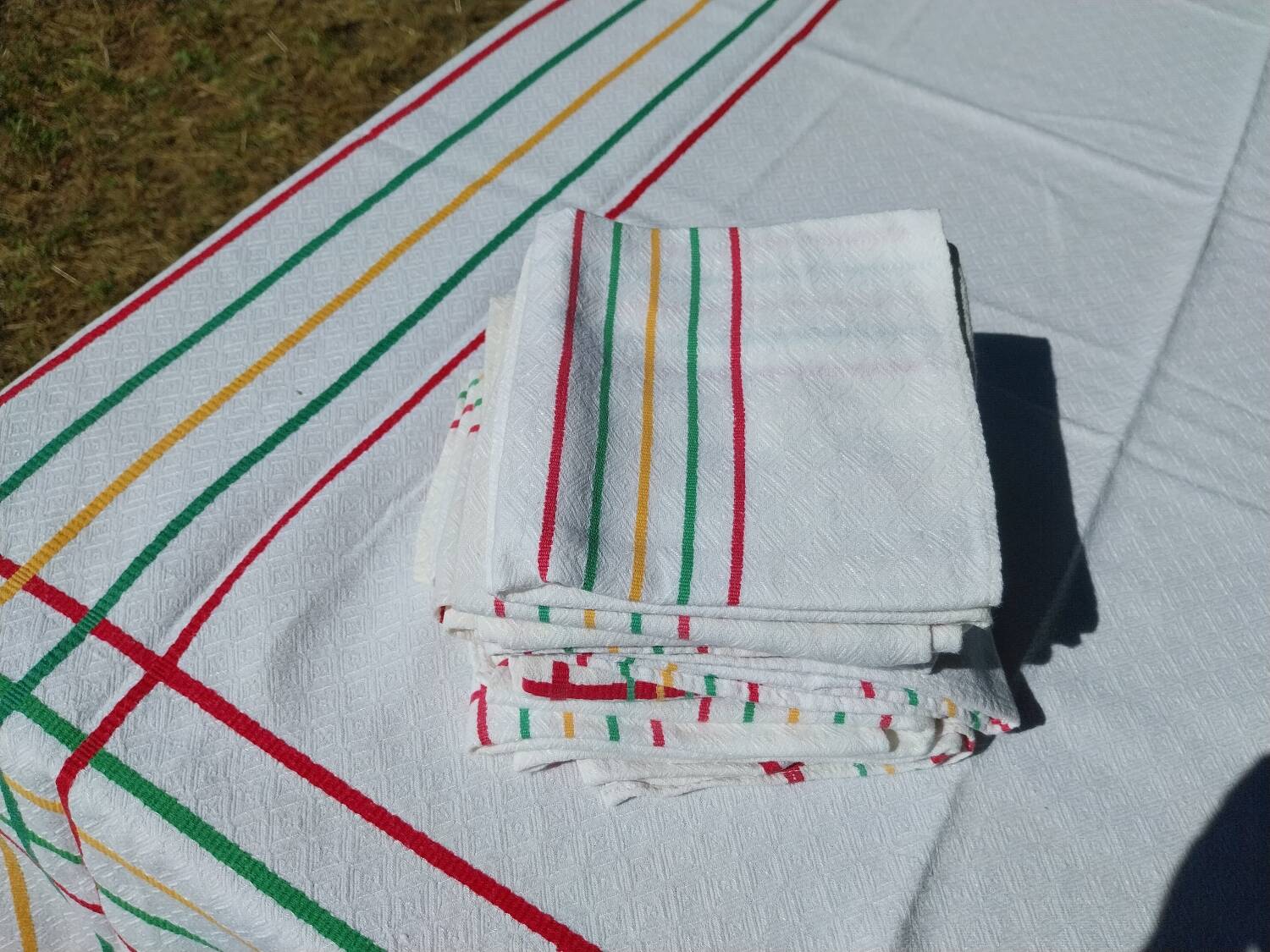 Tablecloth and 10 napkins - Basque linen