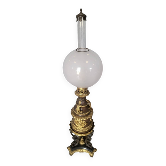 Authentic old large oil lamp