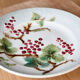 Set of 4 dessert plates in slip St Amand Hamage
