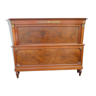 Old bed in mahogany and oak