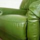 Fauteuil lounge en cuir vert