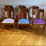 Empire style dining room: extendable table and 6 chairs