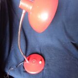 Lampe de bureau vintage design rouge articule souple ancien industriel