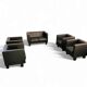4 x Black Leather Poltrona Frau Moji Armchairs / sofa by Shigeru Uchida