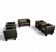 4 x Black Leather Poltrona Frau Moji Armchairs / sofa by Shigeru Uchida