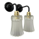 Set of two Art Deco tulip wall sconces