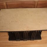 Coffee table or console in wrought iron art deco