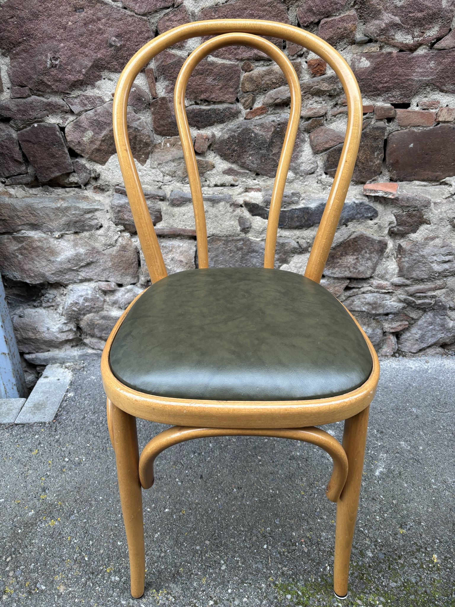 6 Chaises bistrot style Baumann cuir vintage 80s