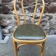 6 vintage 80s Baumann style bistro chairs in leather