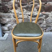 6 Chaises bistrot style Baumann cuir vintage 80s