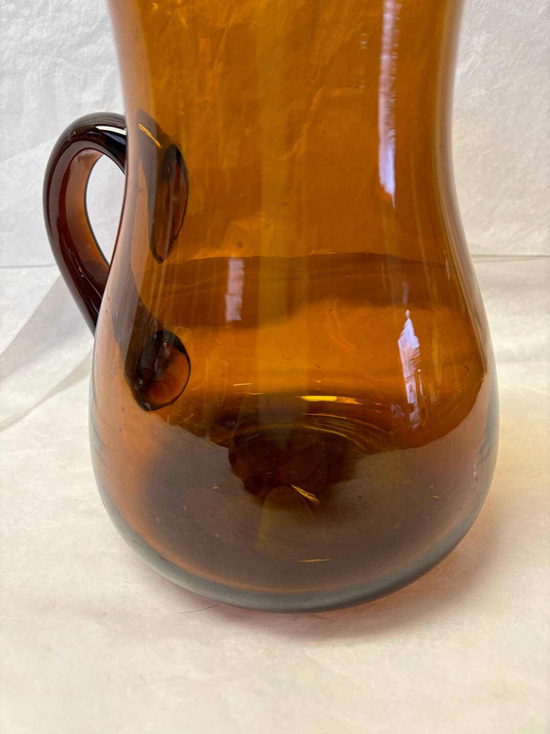 Amber glass carafe
