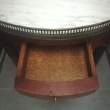 Louis XVI style hot water bottle table in mahogany and marble