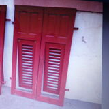 2 pairs of red shutters