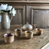 Polished stone tea set