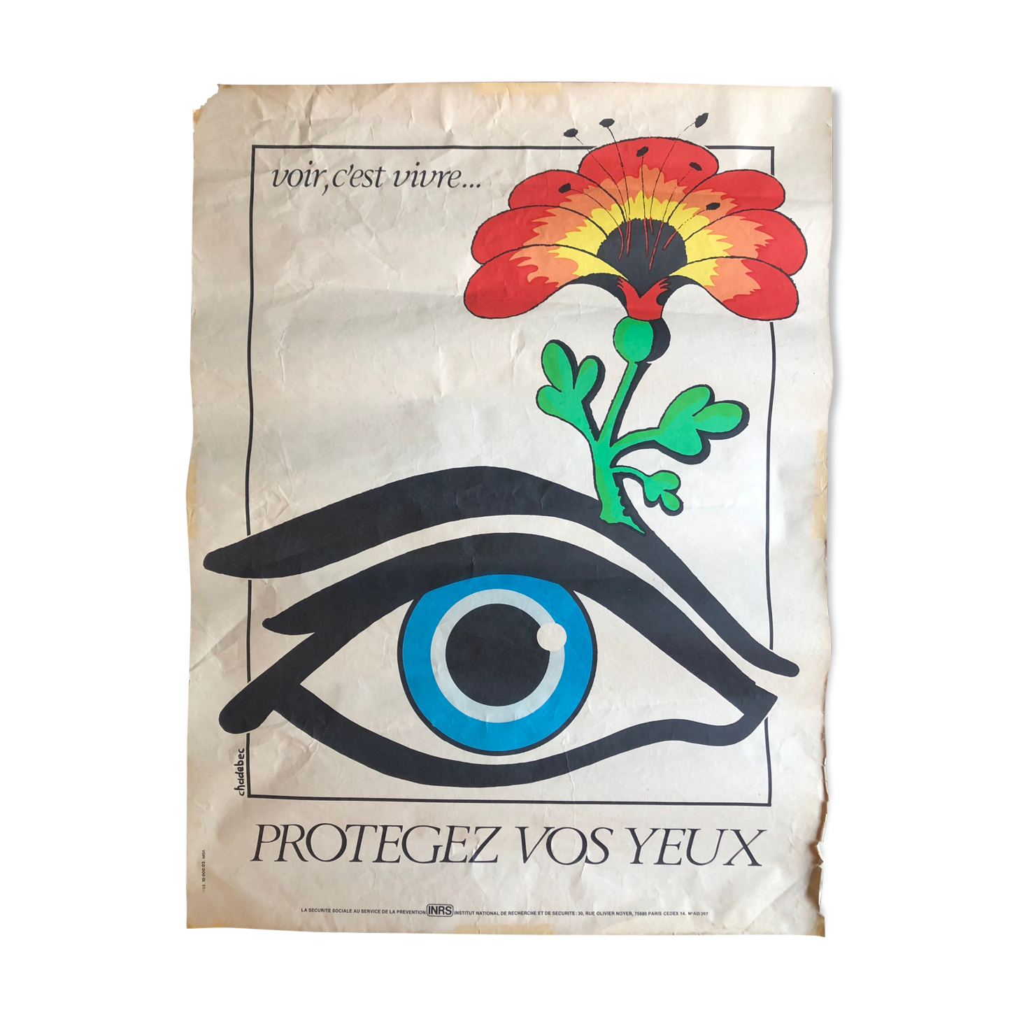 Old vintage poster B. Chadebec 1985