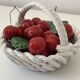 Italian ceramic cherry basket signed Bassano – Vintage