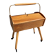 Sewing box on legs and wheels