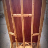 Table basse en rotin vintage