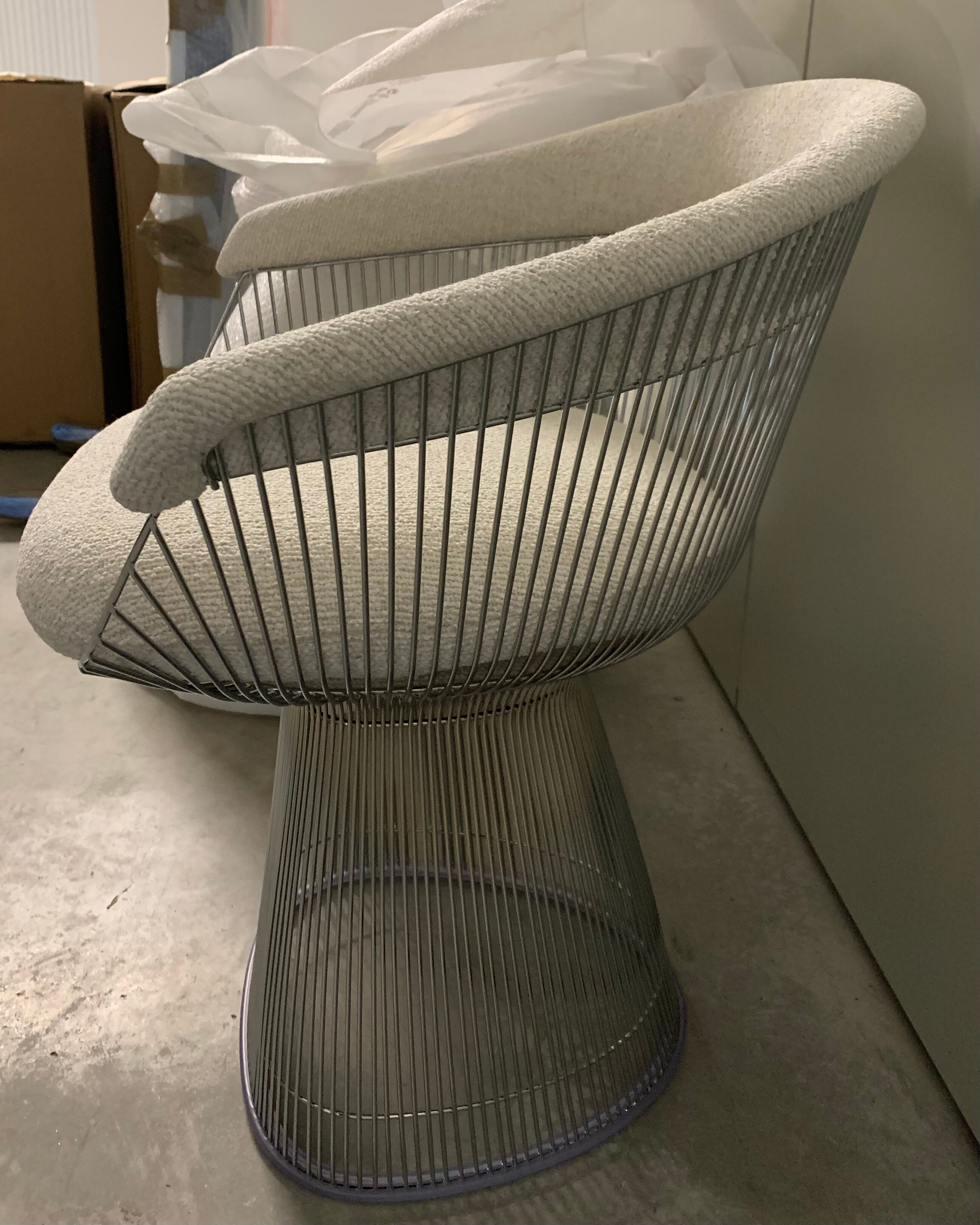 Chrome armchair Warren Platner Knoll