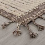 Ivory grey wool rug 150/250cm